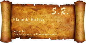 Strack Rella névjegykártya